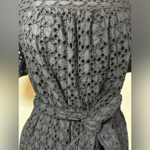 Anthropologie Maeve Josette Eyelet Black Midi Dress - Picture 13 of 16